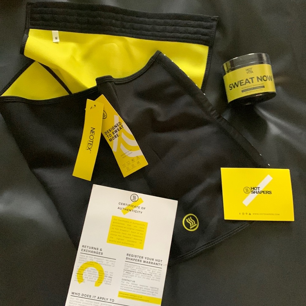 Hot shaper waist cincher and workout enhancing gel